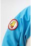 Children's Color Block Hooded Waterproof Jacket, Ages 3-8, Blue - Orange. - 3