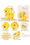 Cute Yellow Pony Hair Clip with Mandal Design, for Adults and Children. - 3