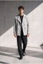 Men's Casual Double-Breasted Midi Length Cashmere Coat - Modern Cut - 3
