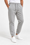 Men's Grey and Black Sweatpants with Elastic Cuffs, Drawstring Waist, and Soft Fleece Lining. - 4