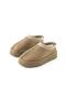 Women's Boots with Thick Soles, Embroidered Details, and Faux Fur Lining in Mink Suede. - 5