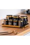 Sonia Suri Porcelain 8-Piece Jar Set with Glass Tray, Koh-05016.