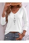 Mix Printed V-Neck Cotton Lycra Long Sleeve Regular Fit Blouse T-Shirt