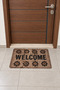 Woven Detail Flower Pattern Doormat - Digitally Printed Base, Non-Slip Doormat for the Entrance. - 2