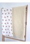 Jr Bunnies Teddy-Print Baby Blanket, 100x100 cm, Reversible Muslin Plush Duvet - 4