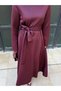 Almira Scuba Dress, Plum Color - 5