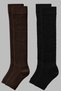 2 Pairs of Fingerless, Thick Ribbed, Above-Knee Leggings with Cotton Content