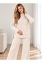 Women's Knitwear Set with Stylish Wide-Leg Pants Featuring Pocket Details. - 2