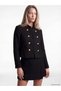 Fancy Chinese Buttoned Women's Tweed Jacket