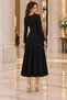 Women's Long-Sleeved, Round-Neck Viscose Two-Thread Long Dress – Casual, Stylish, and Comfortable Design. - 5