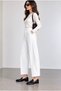 Women's Pants Barrel Pants Cloutte Pants High Stylish Boyfriend Wide Leg White Fabric Pants - 2