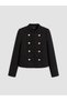 Fancy Chinese Buttoned Women's Tweed Jacket - 6