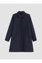 Shirt Collar Patterned Women's Coat - 4