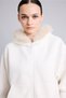 Oversized Faux Fur Hooded Zippered Basic Cardigan I3558Ax26Wn - 7
