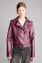 Regular Fit Biker Collar Belted Faux Leather Jacket I2760Ax26Au - 3