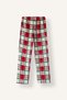 Deer-Printed Plaid Welsoft Plush 2-Piece Pajama Set for Girls I0100A826Wn - 5