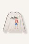 One Piece Boxy Fit Crew Neck Anime Print Thick Sweatshirt H9371Ax26Au