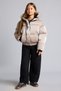 Furry Hooded Shiny Puffer Coat for Girls H2934A826Au - 2