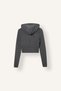 Fitted Hooded Zippered Crop Knit Basic Sweater I7288Ax26Wn - 2