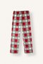 Deer-Printed Plaid Welsoft Plush 2-Piece Pajama Set for Girls I0100A826Wn - 4