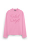 Turkish Delight Printed Long Sleeve Oversized T-Shirt, Pink.