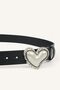 Women's Buckled Faux Leather Jean Belt H7327Axns - 2