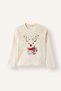 Deer-Printed Plaid Welsoft Plush 2-Piece Pajama Set for Girls I0100A826Wn - 2