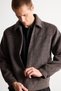 Regular Fit Polo Collar Zippered Seam Detail Coat I1896Ax26Wn - 3