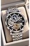 Automatic (Battery-Free), Silver Steel Strap, Black Dial, Men's Wristwatch + Bracelet - 2