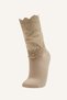 Women's Long Socks with Lace Detail I4463Axns - 4