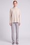 Boat Neck Knit Sweater, Cream Color. - 2