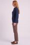 Polo Collar Knit Sweater Navy Blue - 3