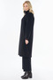 Button-Detailed Wool Coat, Black. - 4