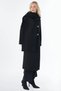 Wool Coat with Scarf Detail, Black. - 5