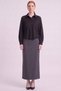 Laser Cut Suede Blouse Black - 2