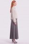 Laser Cut Suede Blouse, Grey. - 5