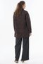 Stone Embellished Suede Jacket, Coffee Color. - 4
