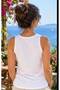 Crew Neck Cotton Jersey Women's Sleeveless Tank Top T-Shirt - 2
