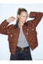 From Uzg Store: a Leather Shirt with a Roba Collar and Sequin Embellishments – a Stylish Women’S Jacket.