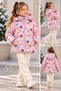 Girls' Water-Repellent Fluffy Hooded Coat