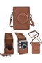 Case for Instax Mini EVO - PU Leather Protective Bag with Adjustable Strap, Durable and Stylish