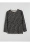 Crew Neck Patterned Blouse - 5