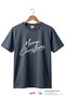Unisex Merry Christmas-Themed Stylish and Elegant Printed 100% Cotton Basic T-Shirt.