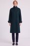 Green Cashmere Coat with Buckle Detail - 2