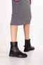 Genuine Leather Buckle Detailed Boots Şhn.907 Black - 5