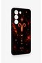 Vivo V30 Lite Compatible Silicone Case with Aries Zodiac Sign Design. - 3