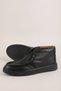 Men's Genuine Leather Casual Derby Ankle Boots Cz.100 Black. - 5