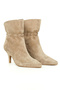 Genuine Suede Leather, Thin Heel, Mink Fur Women's Boots - Zb520 - 2