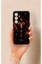 Samsung S24 Compatible Silicone Case with Aries Zodiac-Themed Design.