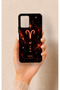 Vivo Y21 Compatible Silicone Case with Aries Zodiac Sign Design.